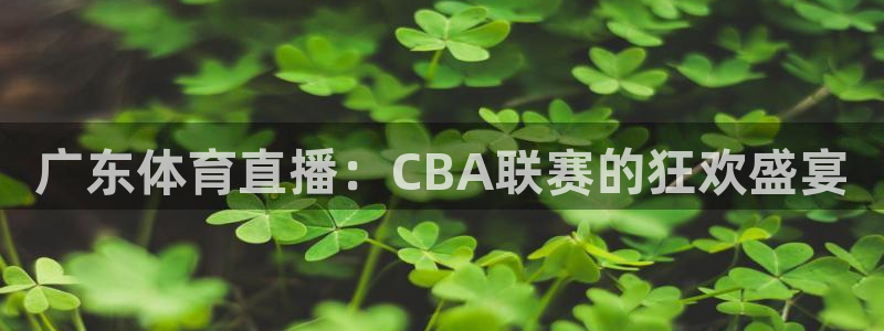 广东体育直播：CBA联赛的狂欢盛宴