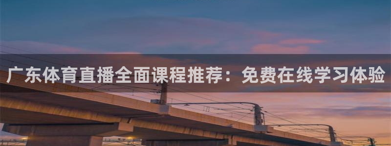 广东体育直播全面课程推荐：免费在线学习体验