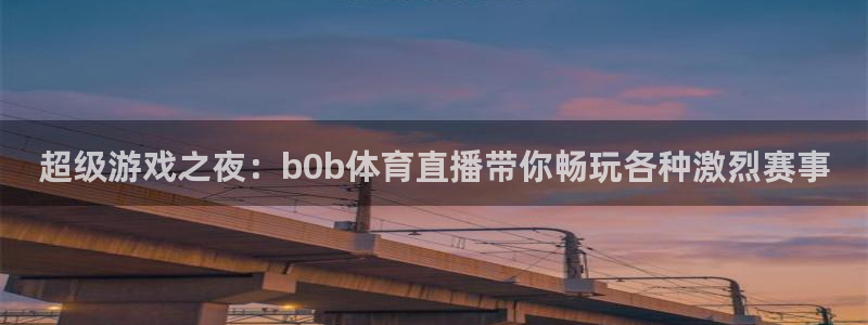 超级游戏之夜：b0b体育直播带你畅玩各种激烈赛事